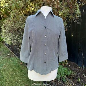 Foxcroft Wrinkle Free Fitted Blouse - size 6